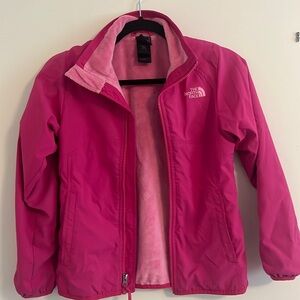 The North Face pink jacket
